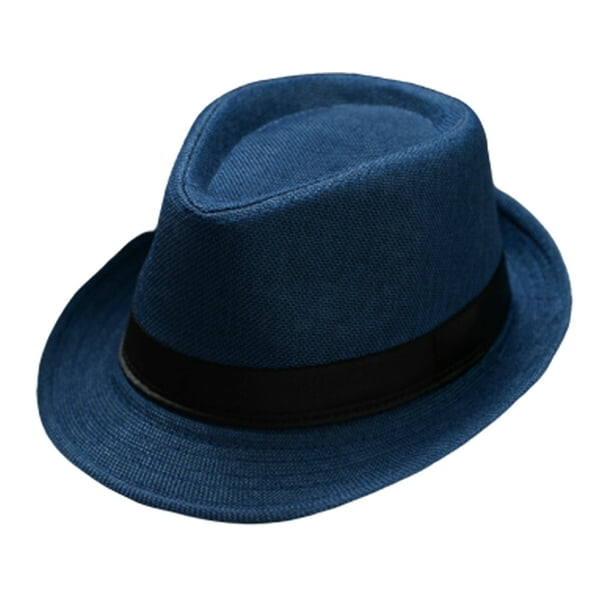 Vintage Jazz Hat Women Men Beach Sun Panama Cap Gangster Cap With Black