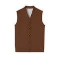 thumbnail image 6 of Kixjoy Men's Sweater Vest Formal Knitted Ribbed Pullover Tops Business Sleeveless V Neck Sweater Slim Fit Golf Fall Winter Vest, Brown S, 6 of 7