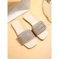 thumbnail image 5 of Women's Flat Sandals With Rhinestone Decor For Fashionable, Comfortable And Versatile Outdoor Use, 5 of 5