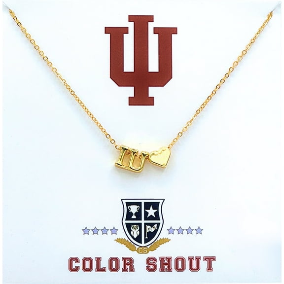 I Love College: Initial Heart Necklace