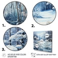 thumbnail image 3 of Designart "Blue Flowers Glacier Ice painting" Landscapes Floater Framed Wall Art Living Room, 3 of 7