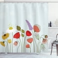 thumbnail image 1 of Ambesonne Flower Shower Curtain, Daisy and Peony Pattern, 69"Wx84"L, Multicolor, 1 of 3