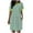 Green, variant on Kaemgyyd Dress for Women Casual Loose Crew Neck T Shirt Dress Soft Stripe Printing Short Sleeve Mini Tunic Dresses with Pockets