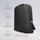 thumbnail image 2 of Mochila para Laptop Antirrobo SENDERA Impermeable Cubierta Rígida Candado, 2 of 9