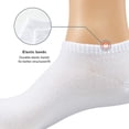 thumbnail image 4 of Calcetines TOBILLEROS MONFOOT de algodón fino de corte bajo, 10 pares, blancos, 4 of 6