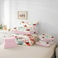 thumbnail image 4 of 7 Piece Ladybug Twin Bedding Set,Cute Reptile Ladybug Bed Set with Sheets,Colorful Floral Bed in a Bag Nature Country Flower Bed Comforter Set with Fitted+Flat Sheet+Pillowcases, 4 of 5