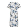 thumbnail image 3 of Robe Décontractée pour Femmes pour l'Été, Imprimé Vintage, Robe T-Shirt à Manches Courtes, Ample, Midi de Plage, Robe d'Été avec Poches, 3 of 5