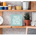 thumbnail image 4 of Zomyto 7"x7" Boho Classroom Decor,This is a Safe Space to Be Who You are Wood Box Desk Decor,Inspirational Cyan Wooden Box Sign, 4 of 6