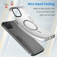 thumbnail image 3 of For iPhone 15 Plus MagSafe Frosted Translucent TPU + PC Full Coverage Phone Case,Black,For iPhone 15 Plus, 3 of 16