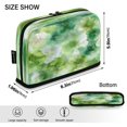 thumbnail image 3 of Standing Pencil Case with Base Large Capacity Stationery Pouch Pen Bag with Zipper for Women Men Green Tie-dye Flowers, 3 of 7