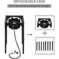 thumbnail image 5 of PERUYQ Outdoor Portable Propane Stove Gas Cooker, Heavy Duty Iron Cast Patio Burner with Detachable Stand Legs for Camp Cooking (1-Burner 100,000-BTU), 5 of 14