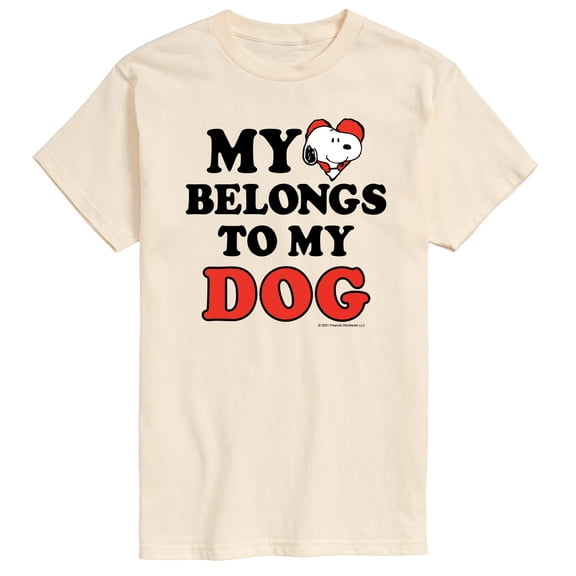 Peanuts - My Heart Belongs to My Dog - Men's Short Sleeve Graphic T-Shirt