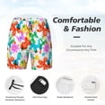 thumbnail image 3 of Yiaed Colorful Air Balloons Print Mens Swim Trunks Bathing Suit Compression Liner Beach Swim Shorts Swimwear Quick Dry Zipper Pocket No-Chafing Board Short-XX-Large, 3 of 6