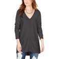 thumbnail image 1 of I.N.C Womens V-Neck Tunic Sweater, Grey, X-Large, 1 of 1