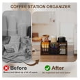 thumbnail image 5 of Coffee Station Organizer for Countertop, Wood Coffee Bar - Pods, Syrup, Cup Holder, Tea Station Accessories, Large Multi-Functional Storage, 5 of 8