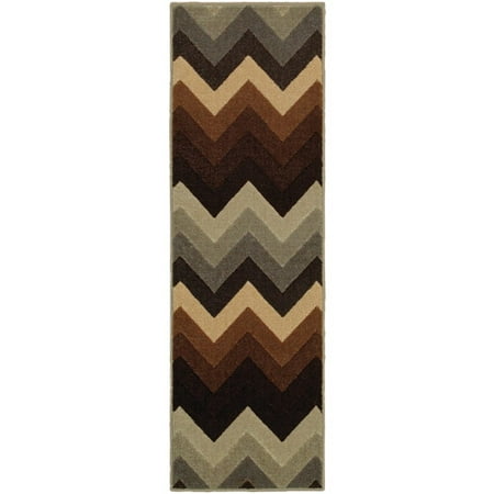 Better Homes&gardens Bhg 19.5x60 Print Chevron Brown