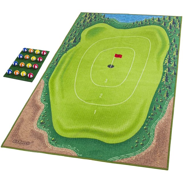 Juego de golf informal, tapete de juego de golf con chip, tapetes para golpear golf, juego de golf Royale, tapete de juego de entrenamiento de golf para interiores y exteriores, equipo de ayuda para entrenamiento de golf ER