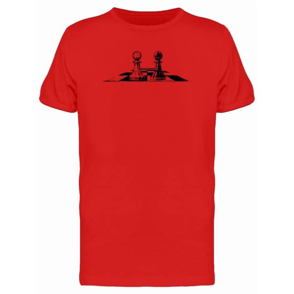 Two Chess Pawns Grunge Tee Men's -Image by Shutterstock