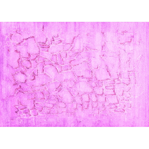Ahgly Company Indoor Rectangle Abstract Pink Contemporary Area Rugs, 5' x 7'