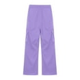 thumbnail image 5 of Hessimy Boys And Toddlers' Uniform Straight-Fit Flat-Front Chino Khaki Pants (Light Purple,14-15 Years), 5 of 6