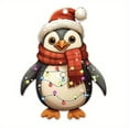 thumbnail image 6 of Acrylic Printed Cute Penguin Christmas Ornament 2025 Xmas Tree Ornaments Christmas Tree Hanging Decoration Penguin with Red Hat 2.5 in, 6 of 8