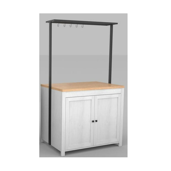 Kitchen Island with Storage, Multi-Functional Island Table with 2-Tier Shelves, Heavy-Duty Multi-Functional Kitchen Island for Kitchen, Dining Room