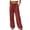 Wine #002, variant on Women's Boho Wide Leg Linen Pants Drawstring Waist Casual Loose Vacation Trousers, XL