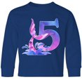 thumbnail image 3 of Inktastic 5th Birthday Mermaid Tail Long Sleeve Youth T-Shirt, 3 of 5