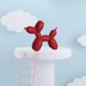 thumbnail image 5 of Adorno artístico y divertido con forma de perro con globos de colores vivos: decoración llamativa y divertida para el hogar y la oficina (rojo), 5 of 6