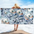 thumbnail image 2 of YISUEMI 100 Dollar Washington Money Beach Towel Oversized 36"x72" Quick Dry Sand Free Leopard Print Beach Towels Soft Lightweight Microfiber Towels for Swim Pool Camping Travel, 2 of 5