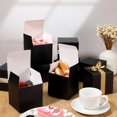thumbnail image 3 of Favor Boxes Jutom Mini, 100 unidades de papel negro con cinta dorada, 3 of 7
