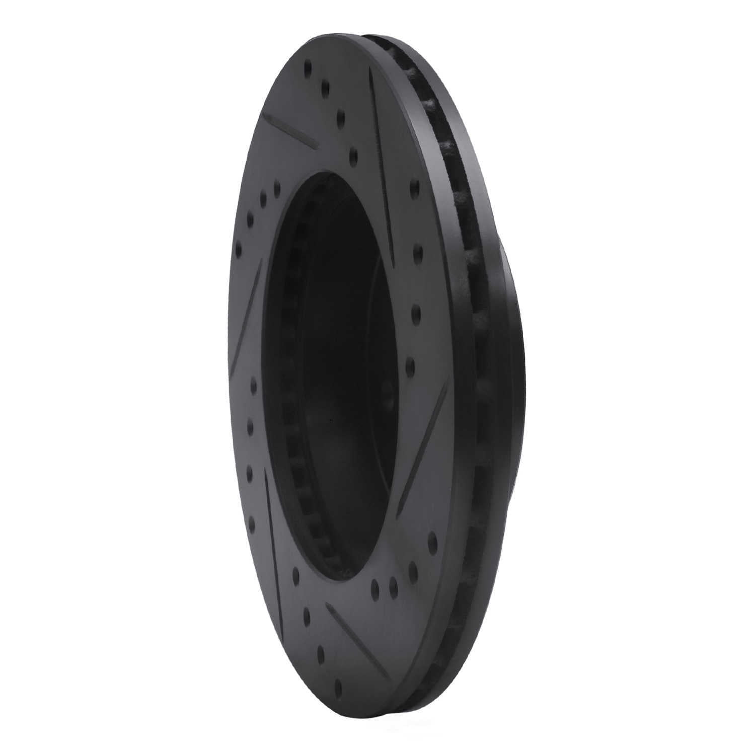 Dynamic Friction Company 633-59015L DFC Brake Rotor - Drilled And Slotted - Black