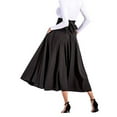 thumbnail image 3 of hhchenyulemon High Waist Pleated Long Skirts Women Lightweight Vintage Flared Skirt Swing Pocket Dress, 3 of 6