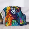 thumbnail image 4 of Throw Blanket for Couch, Colorful Parrot Jungle Dream Soft Comfy Warm Plush Throw Blanket, Lightweight Cozy Fuzzy Flannel Blanket & Throws for Sofa Bed, 4 of 7
