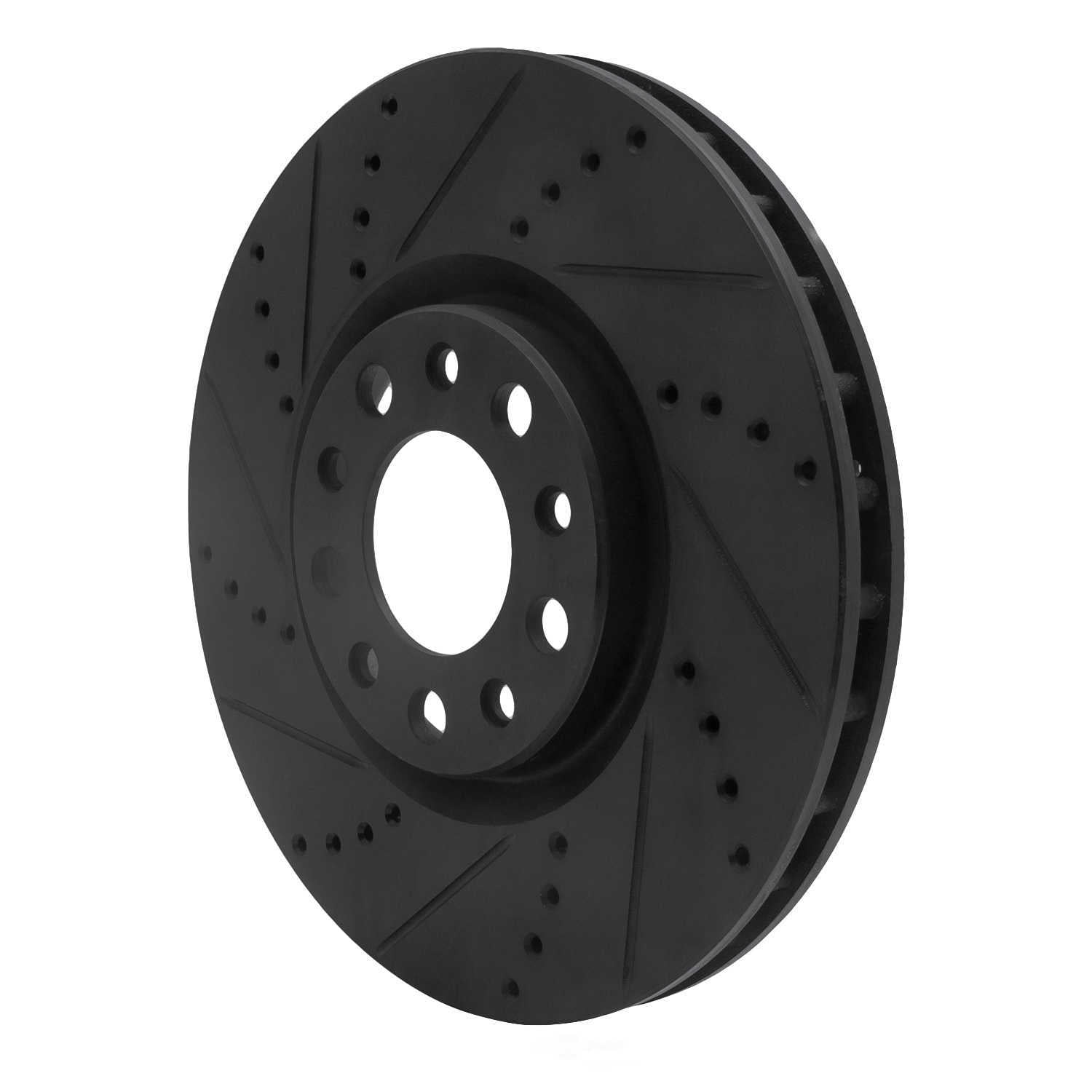 Dynamic Friction Company 633-39025L DFC Brake Rotor - Drilled And Slotted - Black