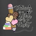 thumbnail image 2 of Teaching is a Work of Heart Pop Culture Men's Graphic T-Shirt, Charcoal, Medium, 2 of 5
