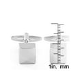 thumbnail image 4 of West Coast Jewelry Men's Polished Cube Shape Silver Tone Cufflinks, 4 of 4