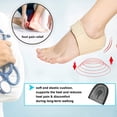 thumbnail image 4 of Heel Cushions Gel Feet Skin Care Socks Heel Cups Pads Protectors Plantar Fasciitis Inserts Support Pain Relief Repair Heel Cover black L, 4 of 6