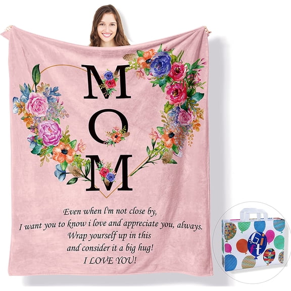 Gifts for Mom from Daughter/Son,Birthday Presents for Mom,Fuzzy Fleece Blanket Warm Soft Mom Gifts for Birthday,Presents for Mom,Blanket in Home Bed Sofa Chairs Mothers Day 50" x 60"