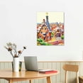 thumbnail image 2 of PIKWEEK Barcelona Spain Art Print Europe Wall Art Barcelona Spain Poster Print of My Watercolor Painting Paper Print &amp; Stretched Canvas Print 12x16 in, 2 of 4
