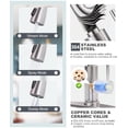 thumbnail image 4 of TRAHOO-Kitchen Faucet with Soap Dispenser, Stainless Steel Kitchen Sink Faucet, Pull Down Kitchen Faucet Brushed Nickel Utility Sink Faucet Single Handle High Arc Kitchen Tap for Sink, RV, Laundry, B, 4 of 4