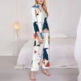 thumbnail image 3 of Lsque School Cute Gnomes Pattern Long Sleeve Pajama Set for Women - Soft 2-Piece Sleepwear and Loungewear Set with Pockets, Comfy Nightwear-Medium, 3 of 7