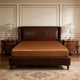 thumbnail image 4 of Ice Silk Fitted Sheet, Washable Mattress Cover for Cool Sleep & Bed Protection, 4 of 6