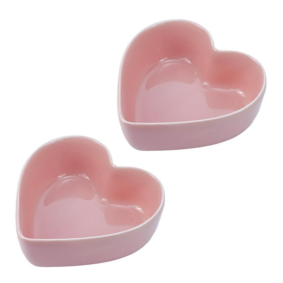 2pcs Heart-Shaped Bowls for Salad Soup Snack Dessert Household Cooking Bowls for Home Kitchen