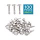thumbnail image 2 of IMScrews 100 Uds. Tornillos autoperforantes con cabeza de arandela hexagonal de acero inoxidable #8 x 3/4 ", tornillos Tek de chapa de rosca completa de acero inoxidable 410, 2 of 5