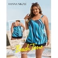 thumbnail image 4 of Traje de baño Hanna Nikole para mujer, talla grande, azul y verde con lunares, 4 of 6