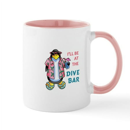 

CafePress - AT THE DIVE BAR Mugs - 11 oz Ceramic Mug - Novelty Coffee Tea Cup