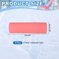 thumbnail image 2 of Uxcell 2Pcs Travel Toothbrush Case, 7.9x2.4x2.4" Portable Travel Toothbrush Holder with Stripe, Plastic Toothpaste Container for Bathroom, Gym, Business Trip, Camping, Pink, 2 of 7