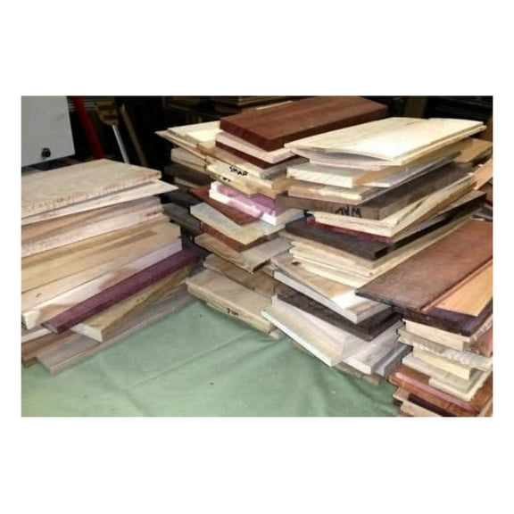 Box of Long Thin Unfinished Wood. Many Species. Scrap Lumber Perfect for Odds and Ends.