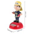 thumbnail image 3 of Firefighter Solar Figure: Solar Powered Dancing Fireman Figurine Car Dashboard Ornament For Office Desktop Home Car Decor, 3 of 3